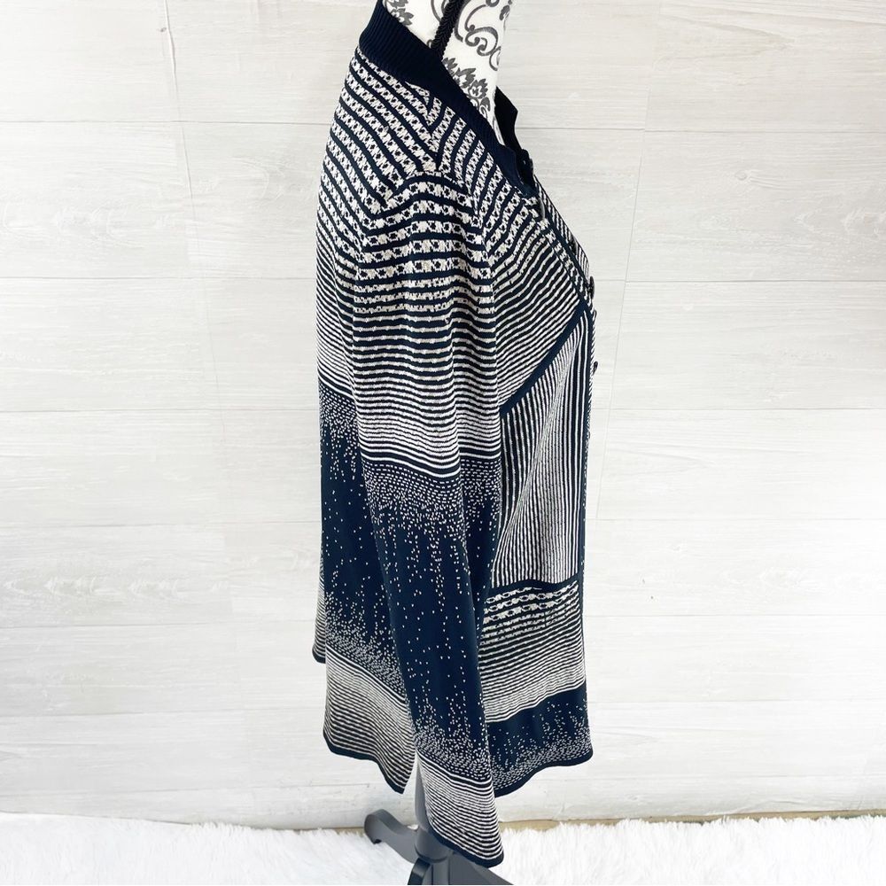 Ming Wang Multiprint Button Down Cardigan - Picture 4 of 8